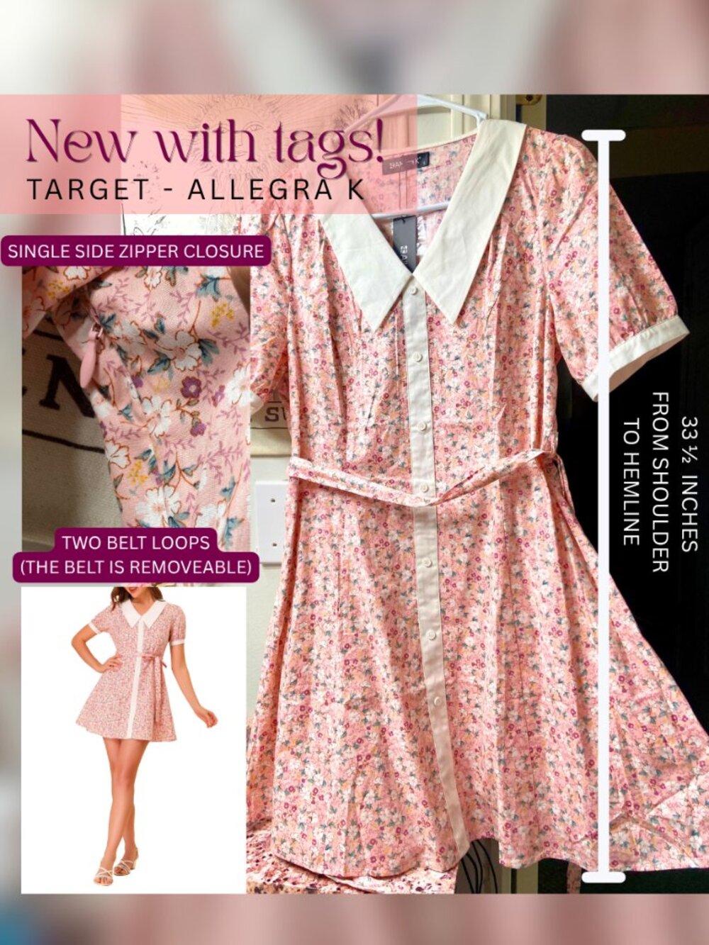 Target: Allegra K | Floral Dress | NEW w/ tags